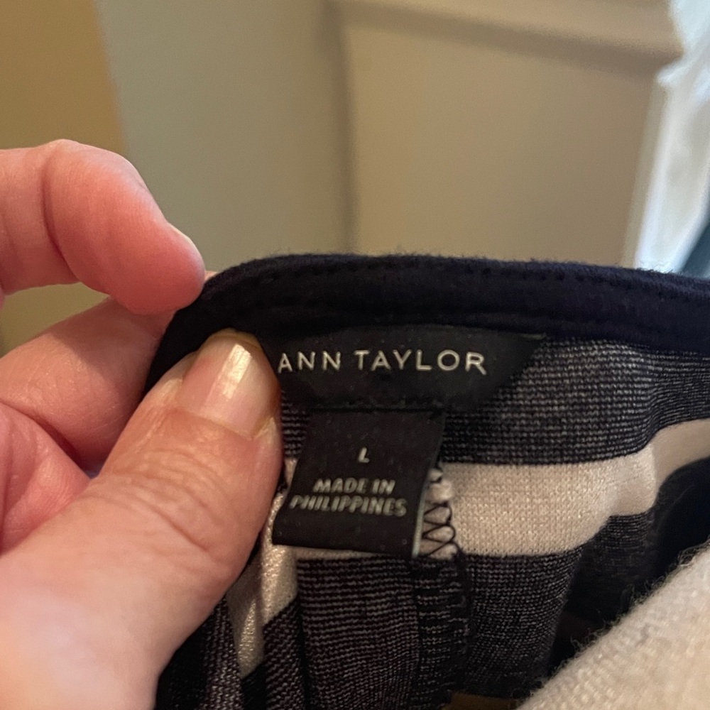 Ann Taylor Monochrome Striped Knit - Picture 2 of 5